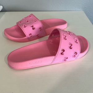 Pink Gucci slides